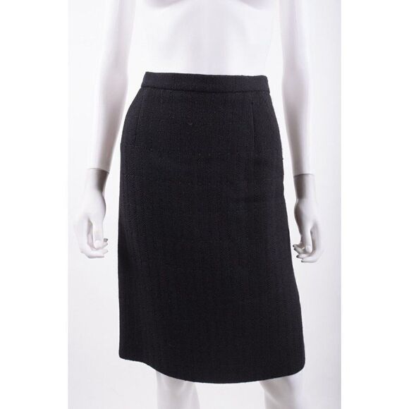 Louis Feraud Women Pencil Skirt Suit Blazer US 8 UK 12 Black Textured Wool Blend - Picture 12 of 16